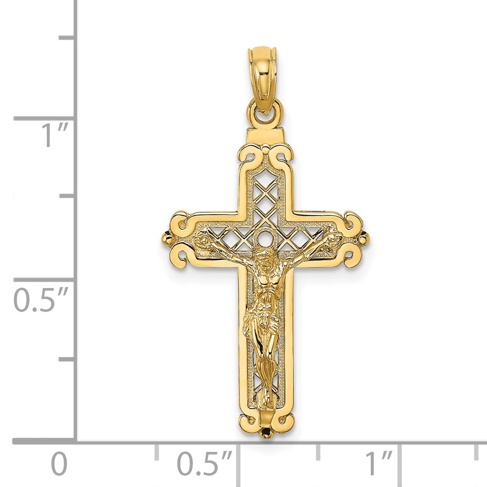 14k Fancy Crucifix Charm (K8549)