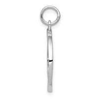 14K White Gold Solid Polished New York Skyline Charm view 2