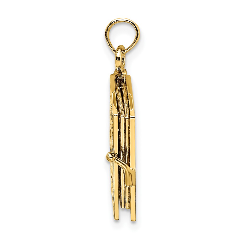 14K 3-D w/ Moveable Pages Prayer Of Jabez Book Charm (K8565)