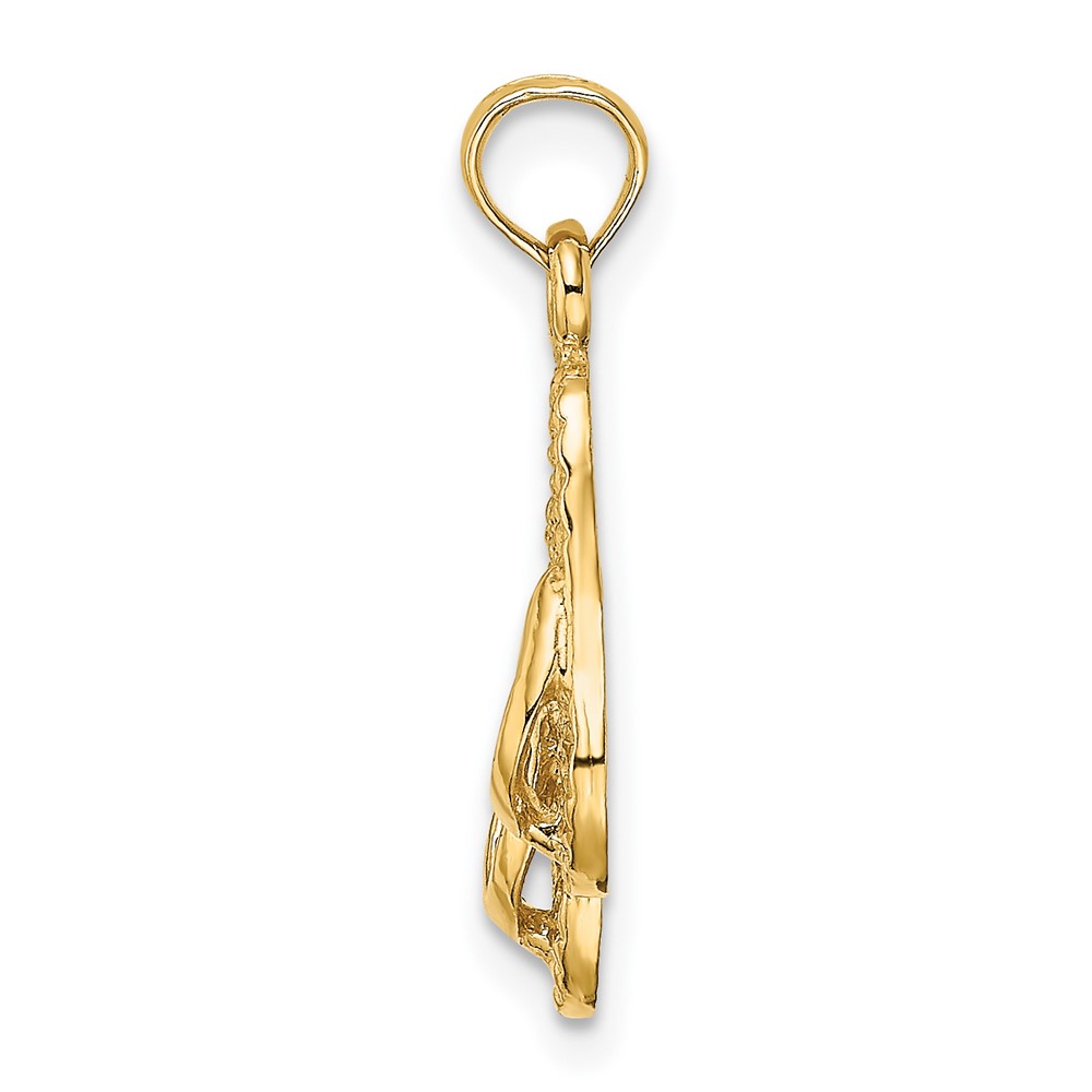 14K 3D KEY WEST Double Flip Flop Charm (K8642)