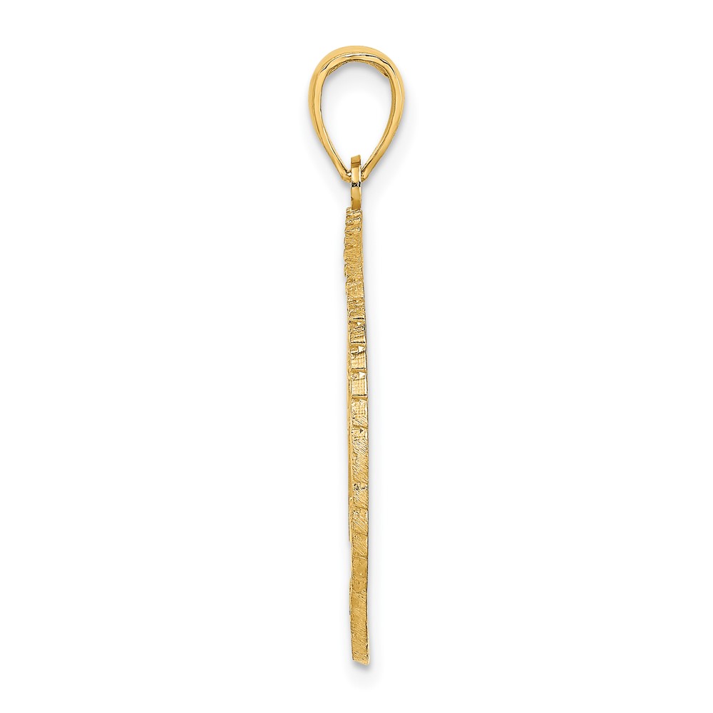 14K BAHAMAS Crest In Textured Frame Charm (K8660)