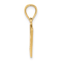 14K Yellow Gold Solid Enameled Puerto Rico Flag Pendant view 2