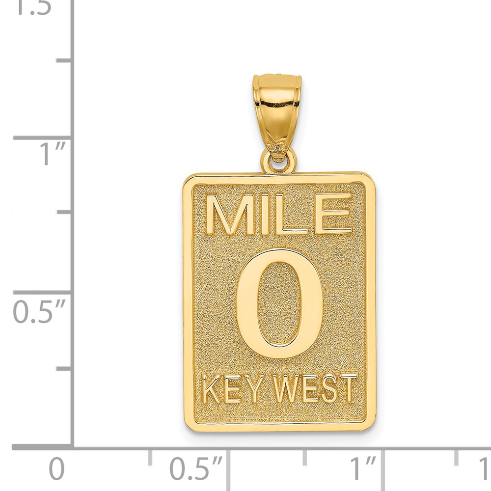 14K Mile Marker 0 / KEY WEST Charm (K8693)