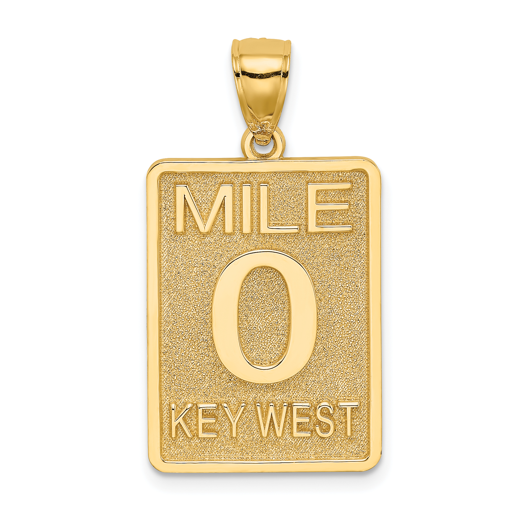 14K Mile Marker 0 / KEY WEST Charm (K8693)