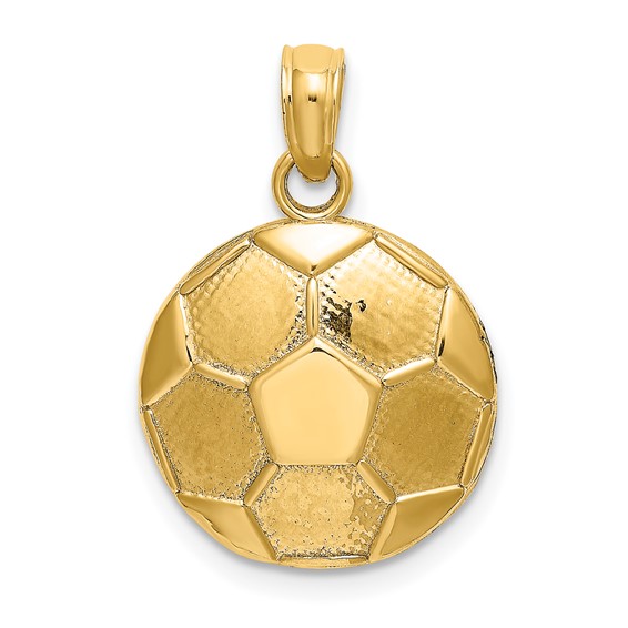 Gold Polished Soccer Pendants