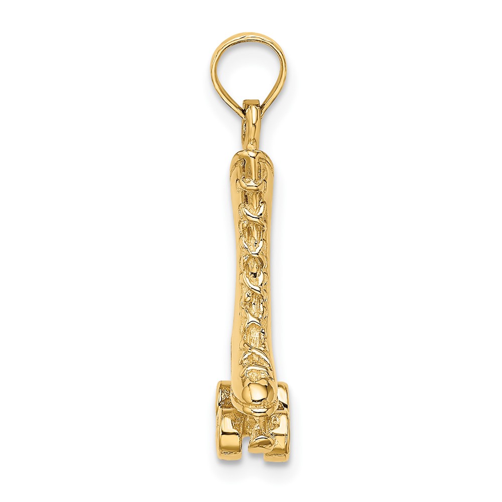 14K 3-D Roller Skate Charm (K8729)