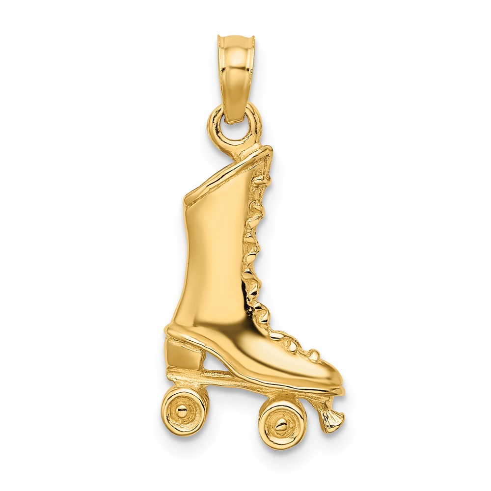 14K 3-D Roller Skate Charm (K8729)