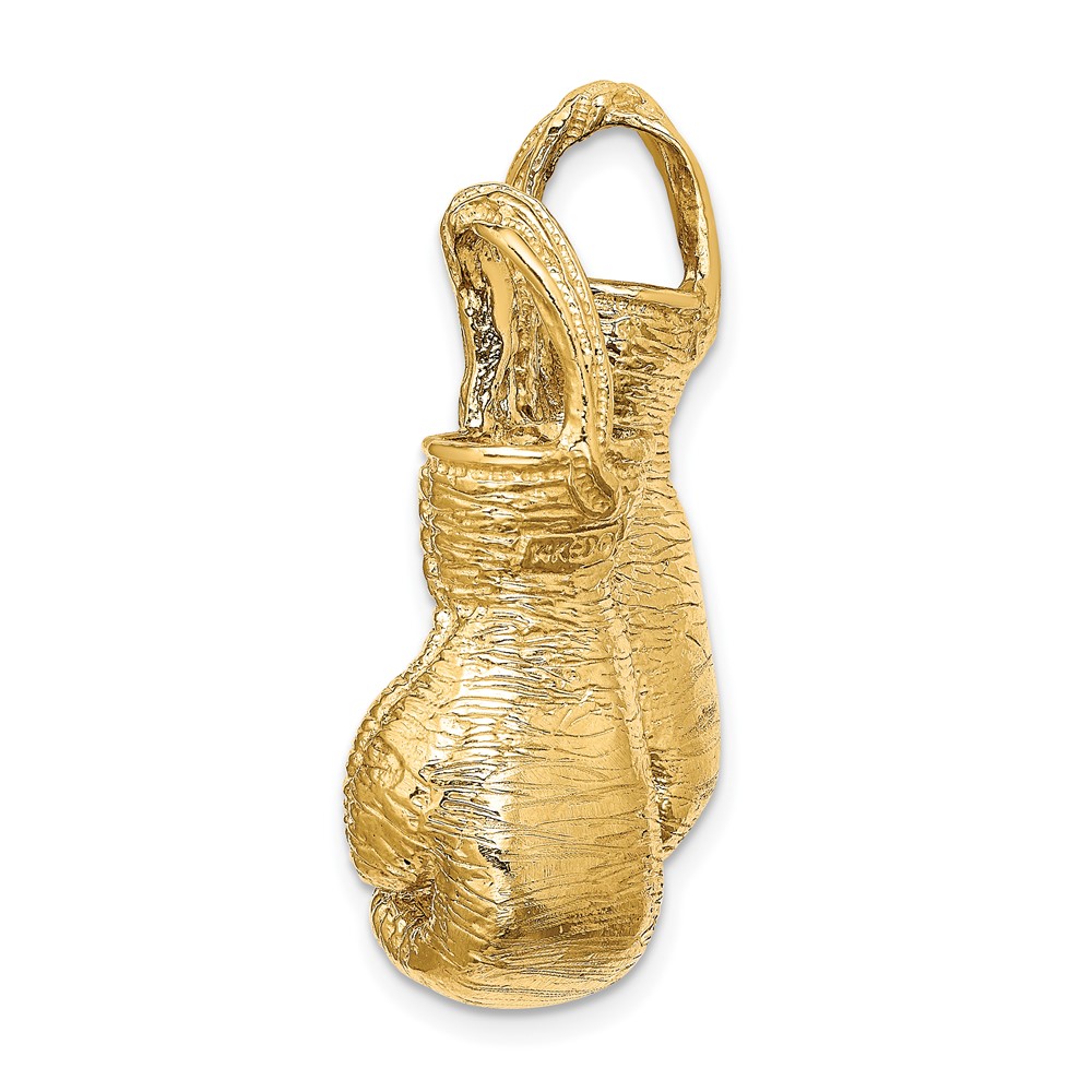 14K 3-D Textured Double Boxing Gloves Slide (K8737)