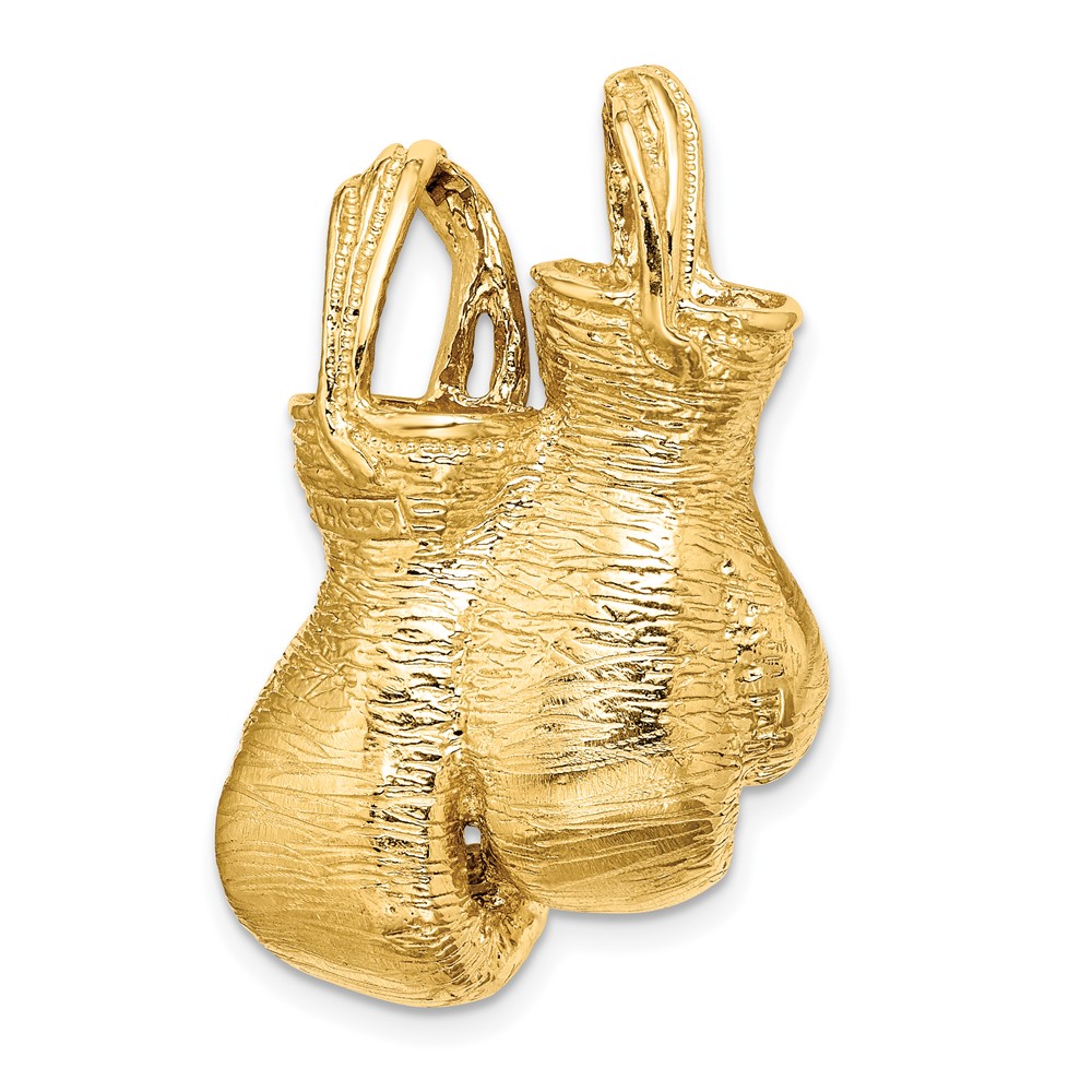 14K 3-D Textured Double Boxing Gloves Slide (K8737)