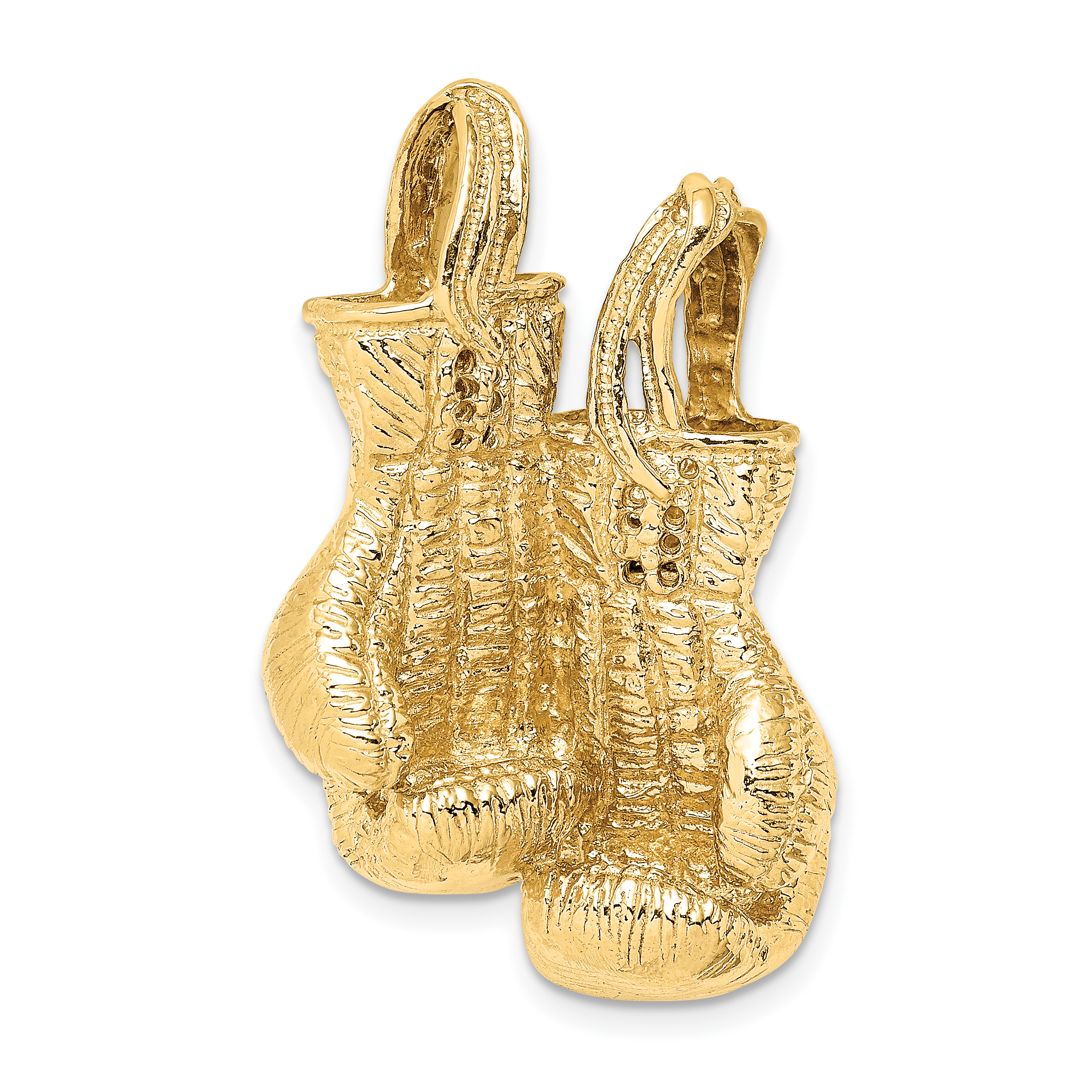 14K 3-D Textured Double Boxing Gloves Slide (K8737)