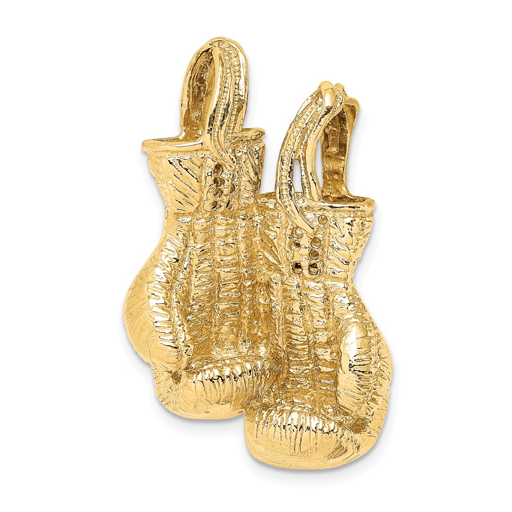 14K 3-D Textured Double Boxing Gloves Slide (K8737)