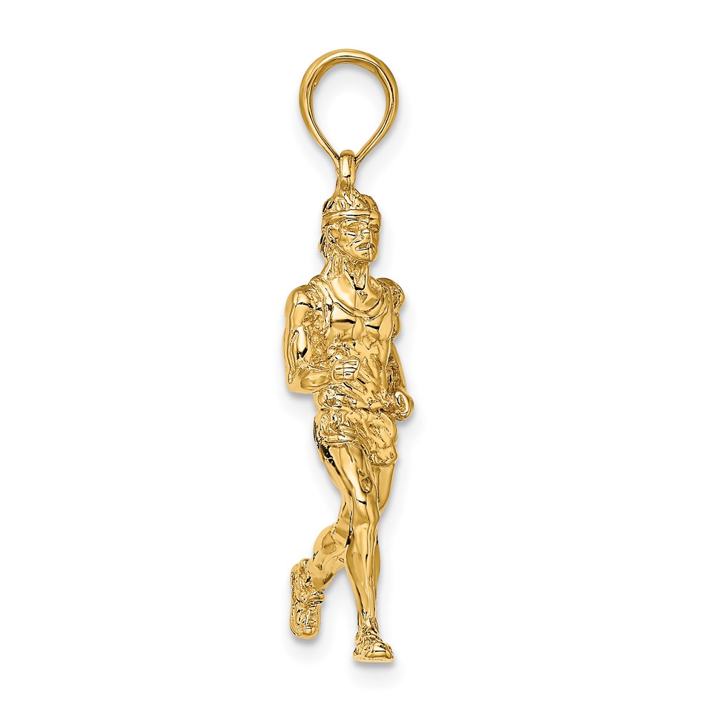 14K 3-D Polished Runner Charm (K8739)