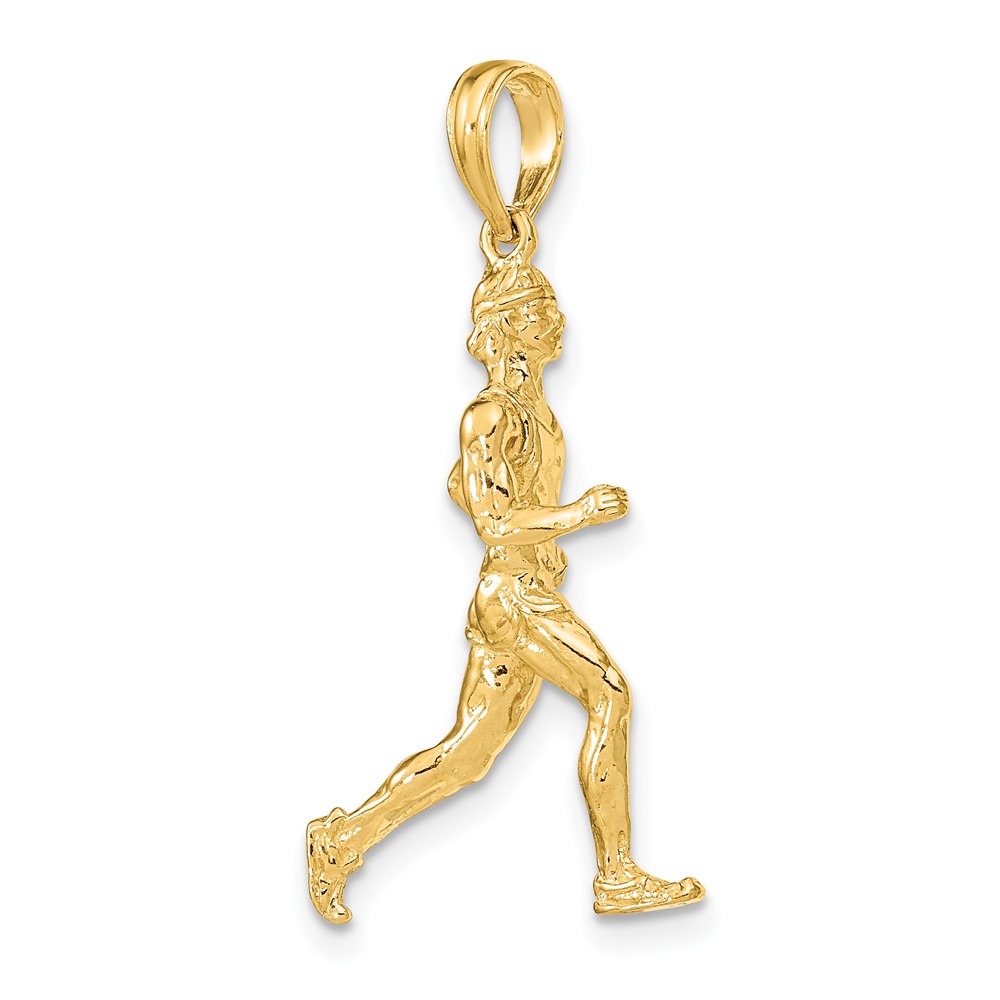 14K 3-D Polished Runner Charm (K8739)