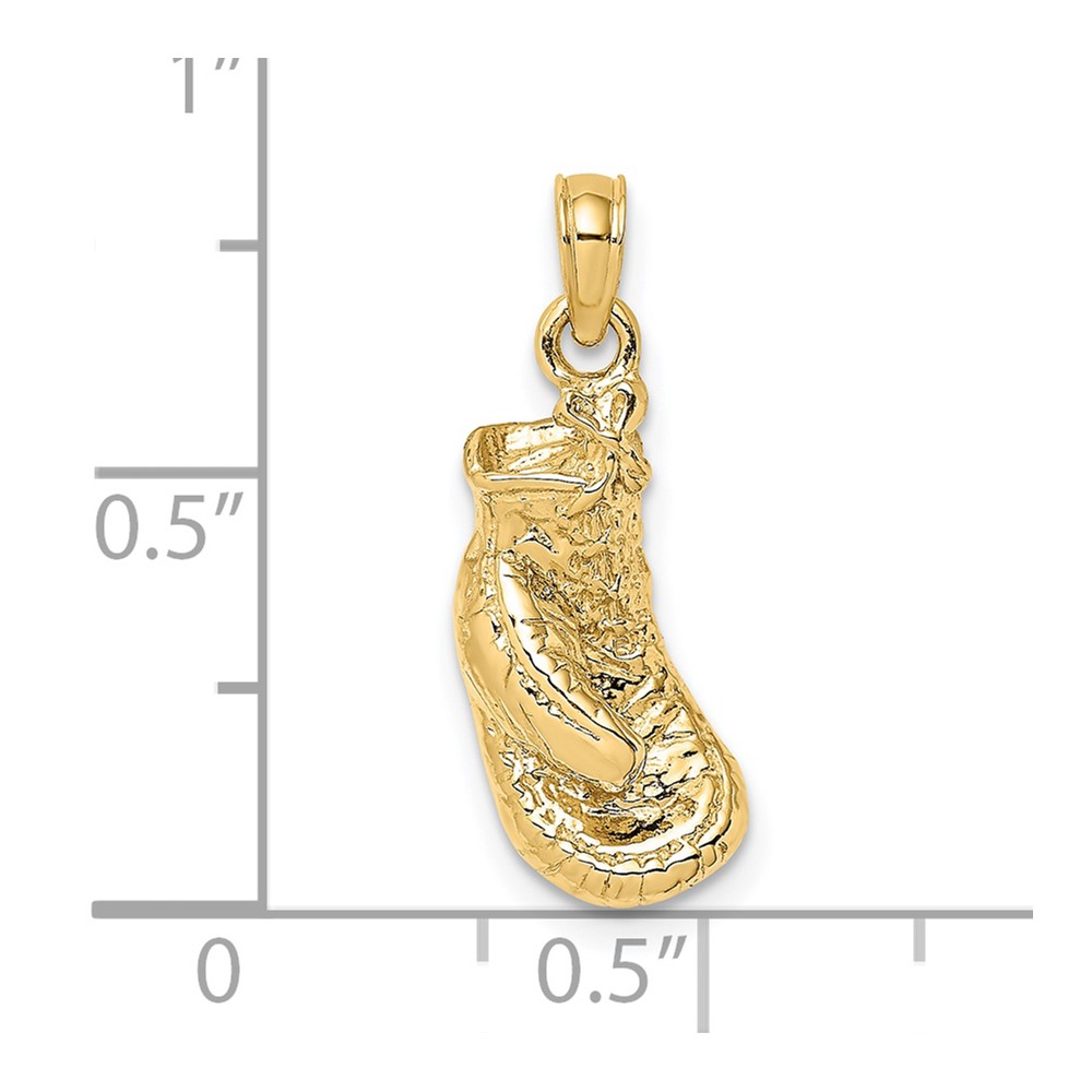 14K Polished  Single Boxing Glove Pendant (K8757)