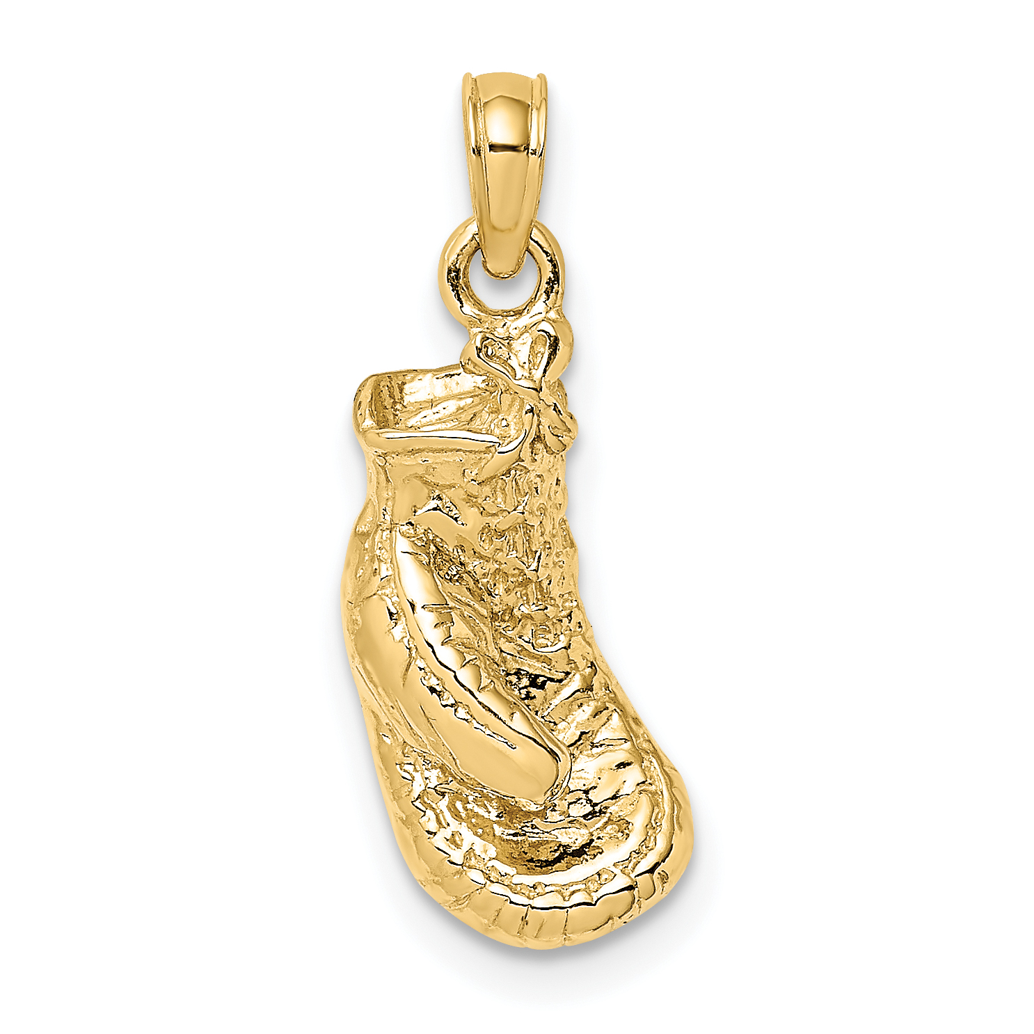 14K Polished  Single Boxing Glove Pendant (K8757)