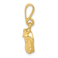 14K Yellow Gold Tractor Pendant view 2