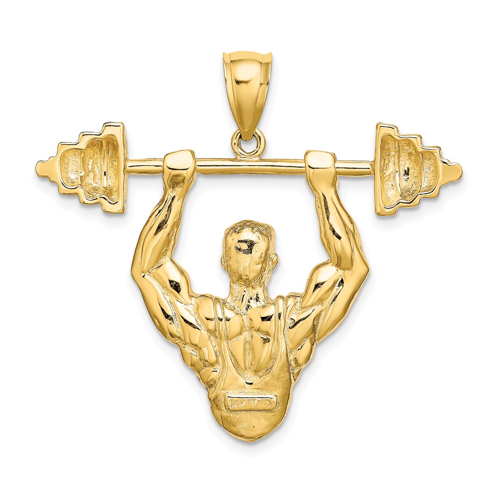 14K Bodybuilder Pendant (K8764)