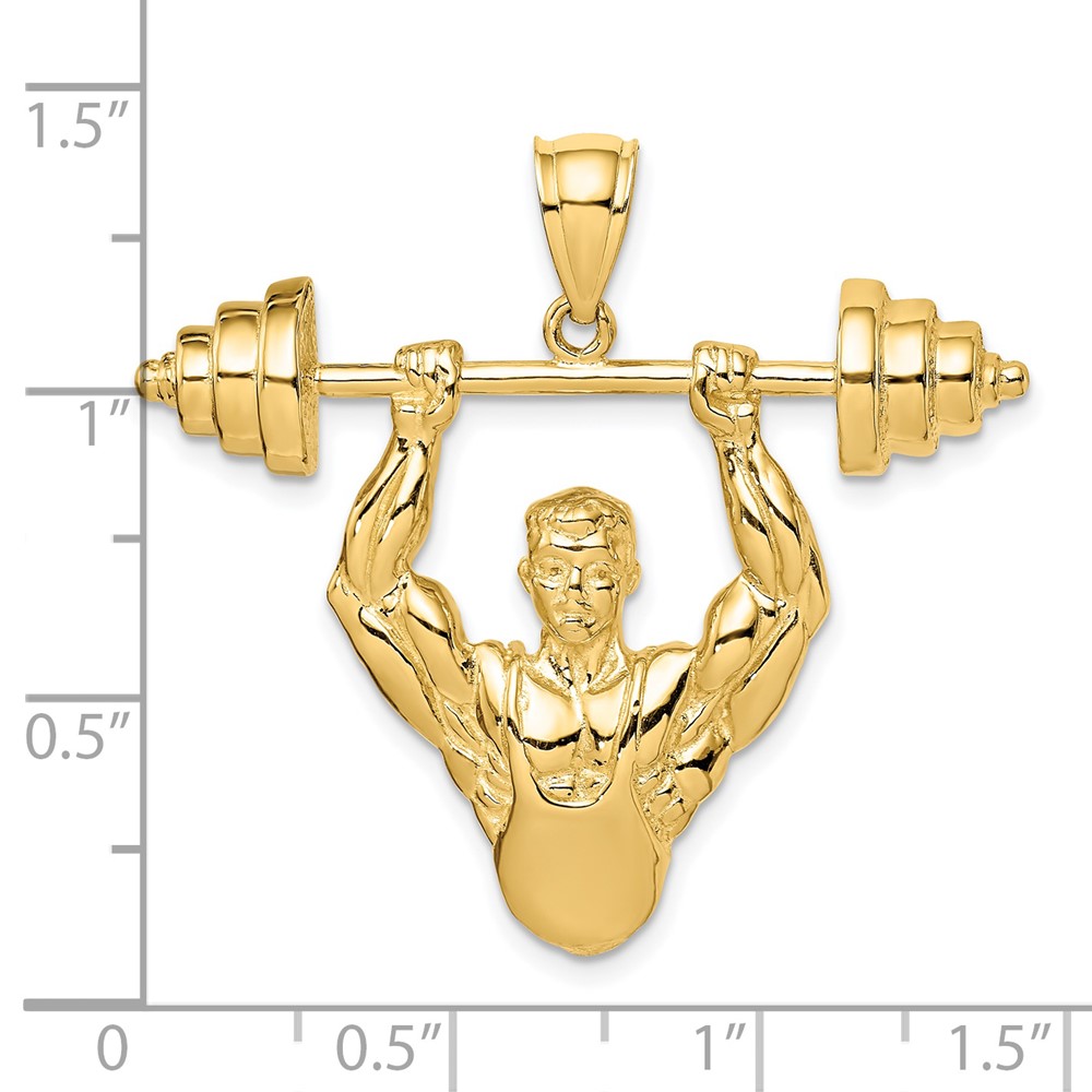 14K Bodybuilder Pendant (K8764)
