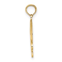 14K Yellow Gold #1 Football Charm with Helmet and Ball view 2