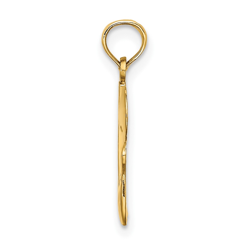 14K #1 Bowling Ball and Two Pins Charm (K8778)