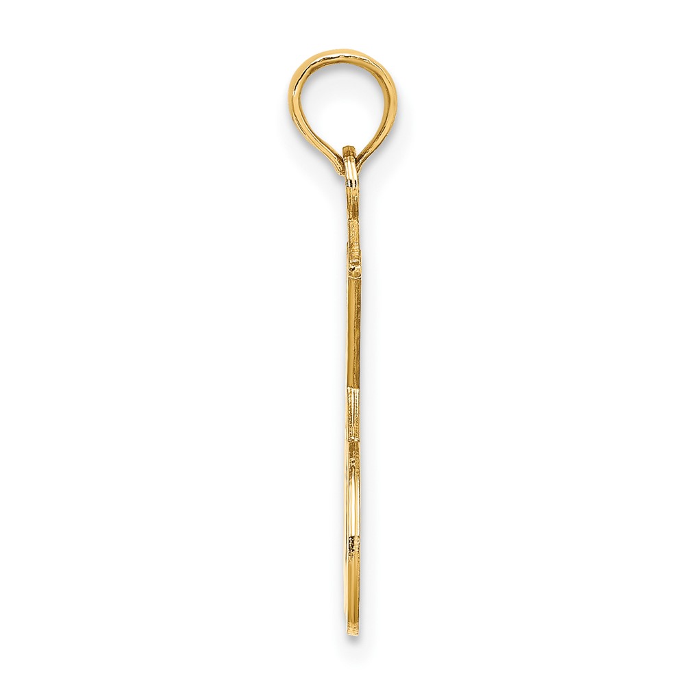 14K Double Tennis Racket w/ Ball Charm (K8779)