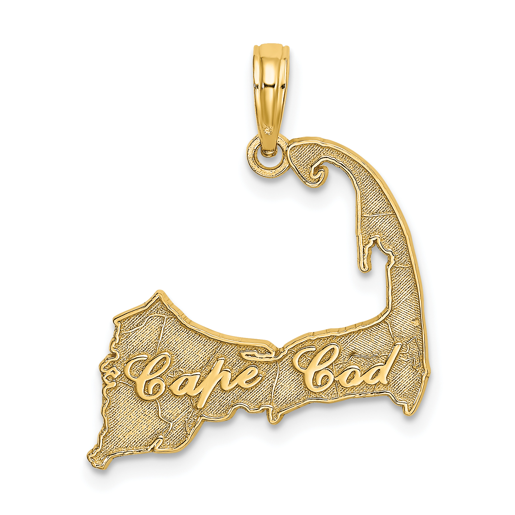 14K CAPE COD Map Charm K8780