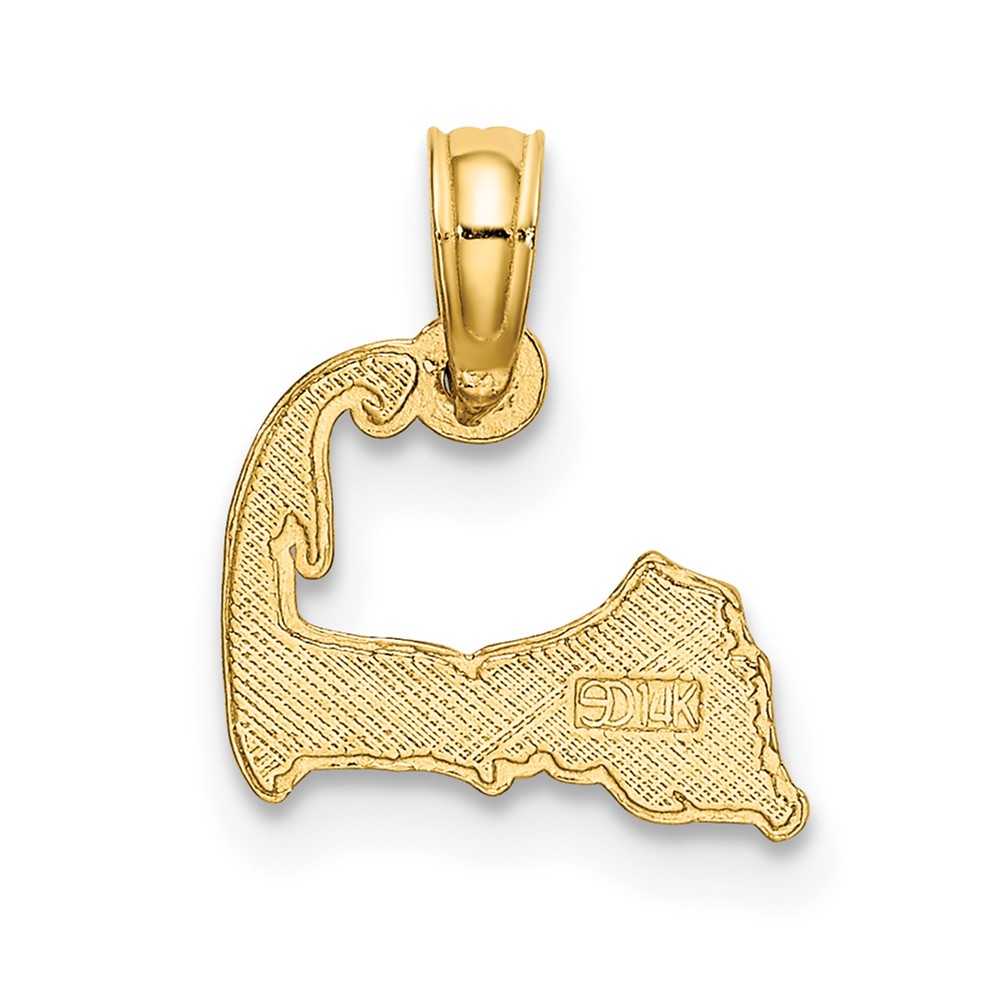 14K CAPE COD Map Charm (K8781)