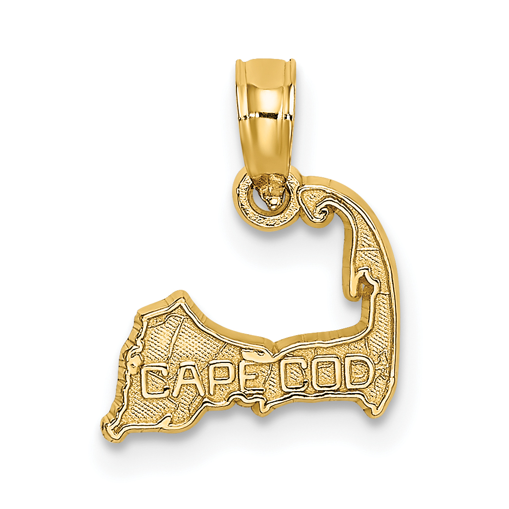 14K CAPE COD Map Charm (K8781)