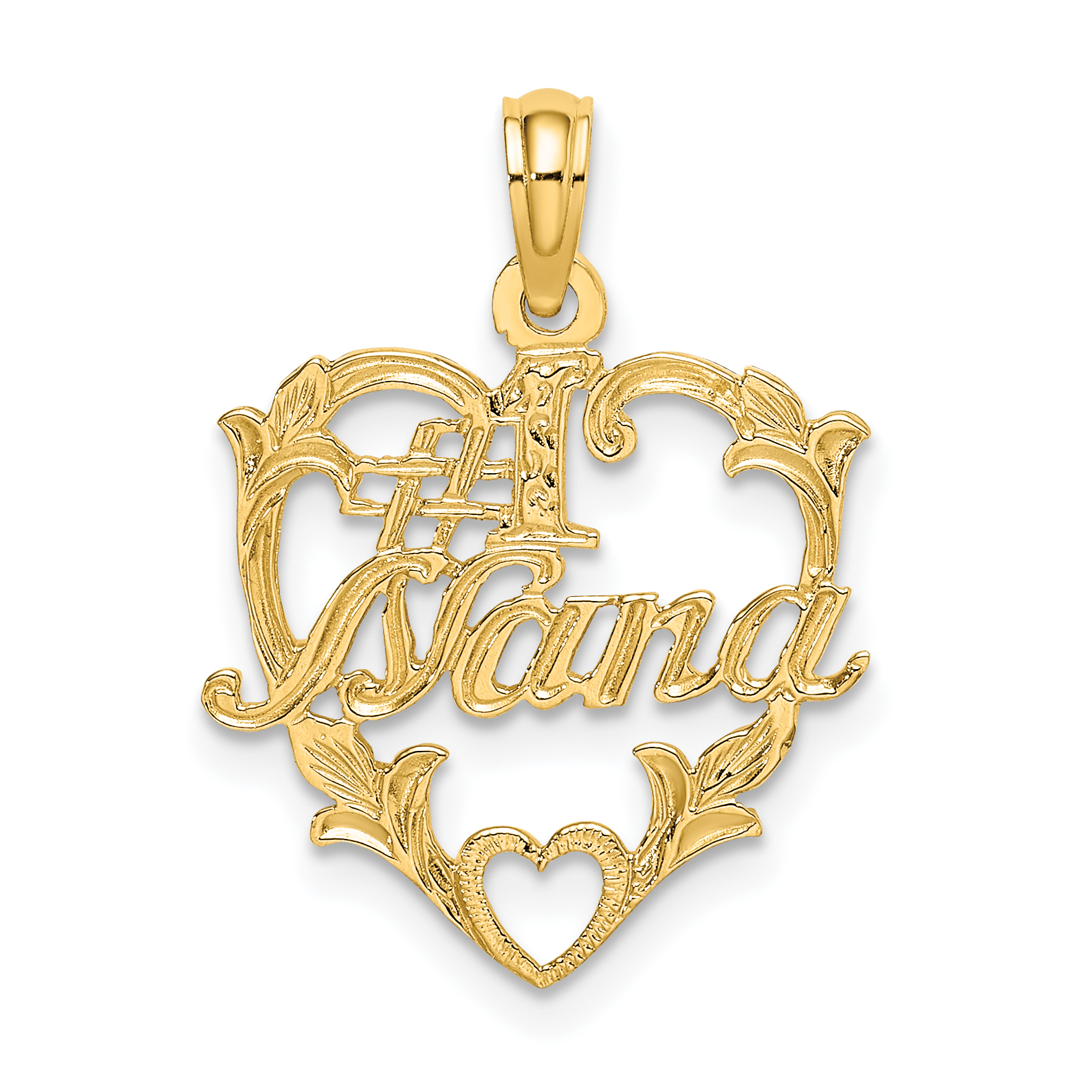 14K #1 NANA  in Heart Charm (K8804)