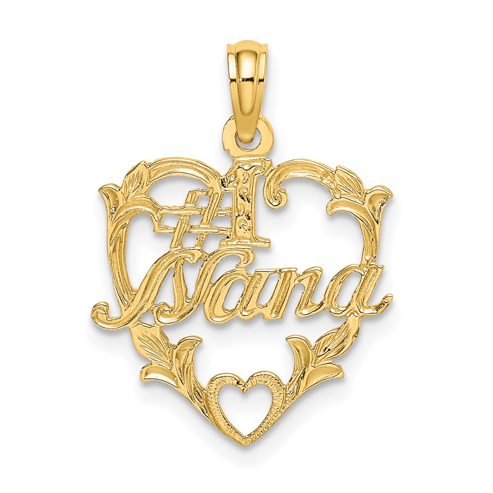 14K #1 NANA  in Heart Charm (K8804)