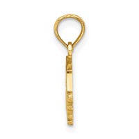 14K Yellow Gold Polished Graduate Under Cap Charm view 2