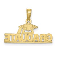 14K Yellow Gold Polished Graduate Under Cap Charm view 4