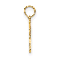 14K Yellow Gold Cut-out Heart Charm, 15" view 2