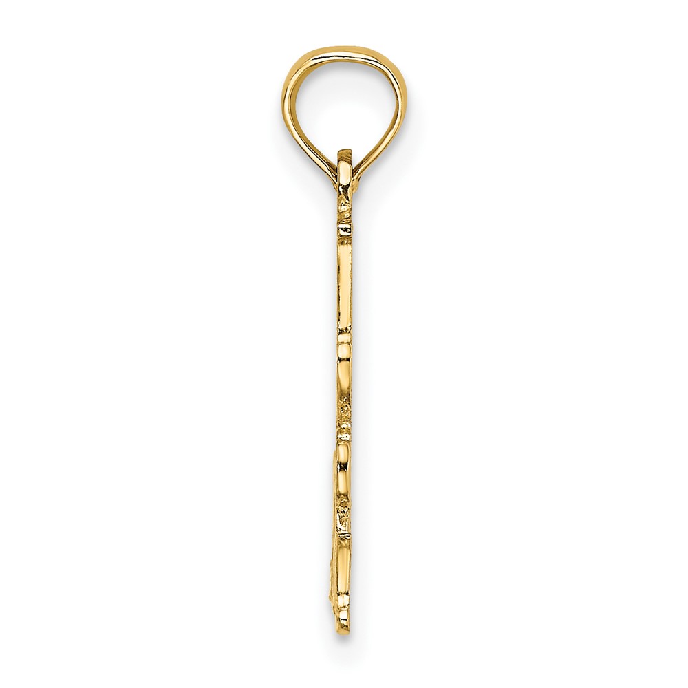 14K Polished Engraved #1 STEP MOM Charm (K8854)
