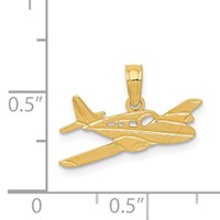 14K Yellow Gold Cessna Airplane Pendant view 4
