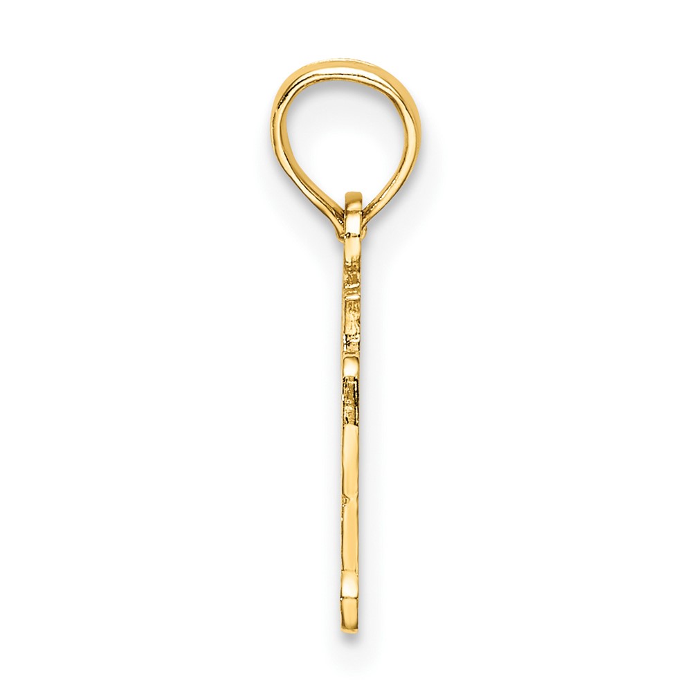 14K Polished and Engraved OY VEY Charm (K8881)