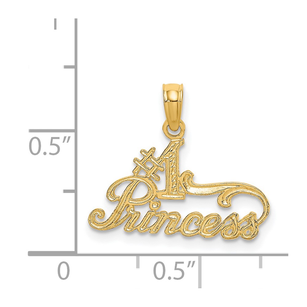 14K #1 PRINCESS Charm (K8883)