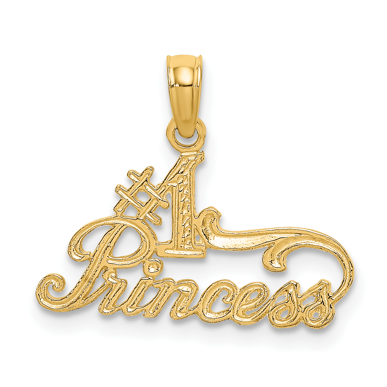 14K #1 PRINCESS Charm (K8883)