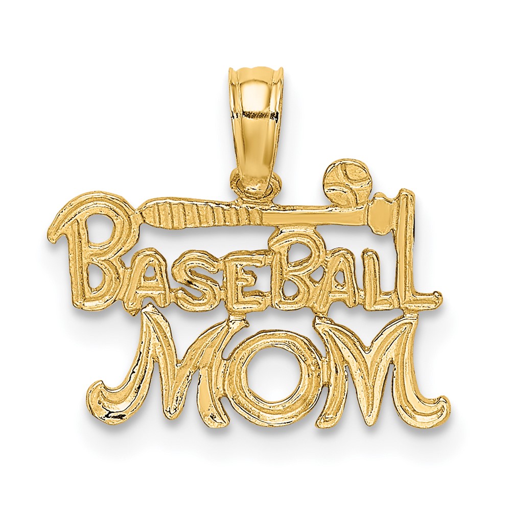 14K BASEBALL MOM Charm (K8903)