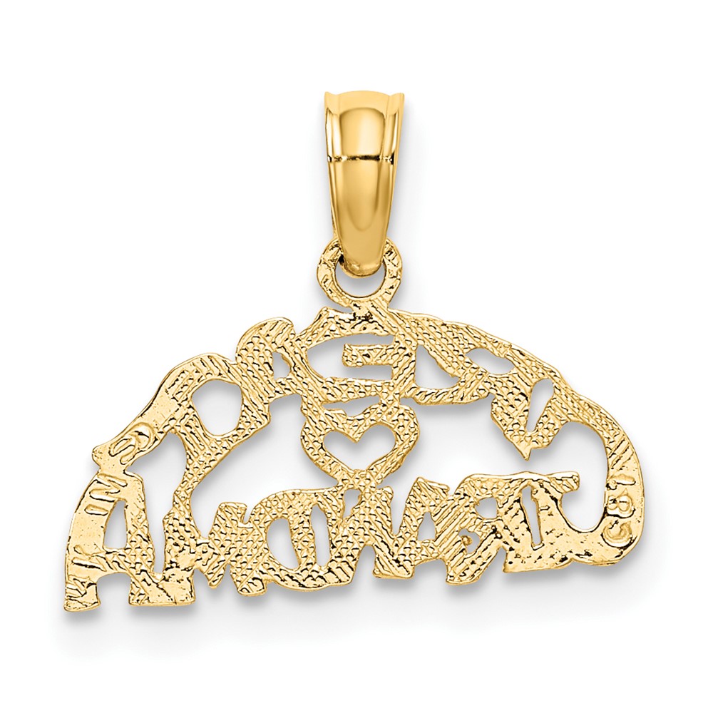 14K Block and Engraved GREAT GRANDMA Charm (K8905)