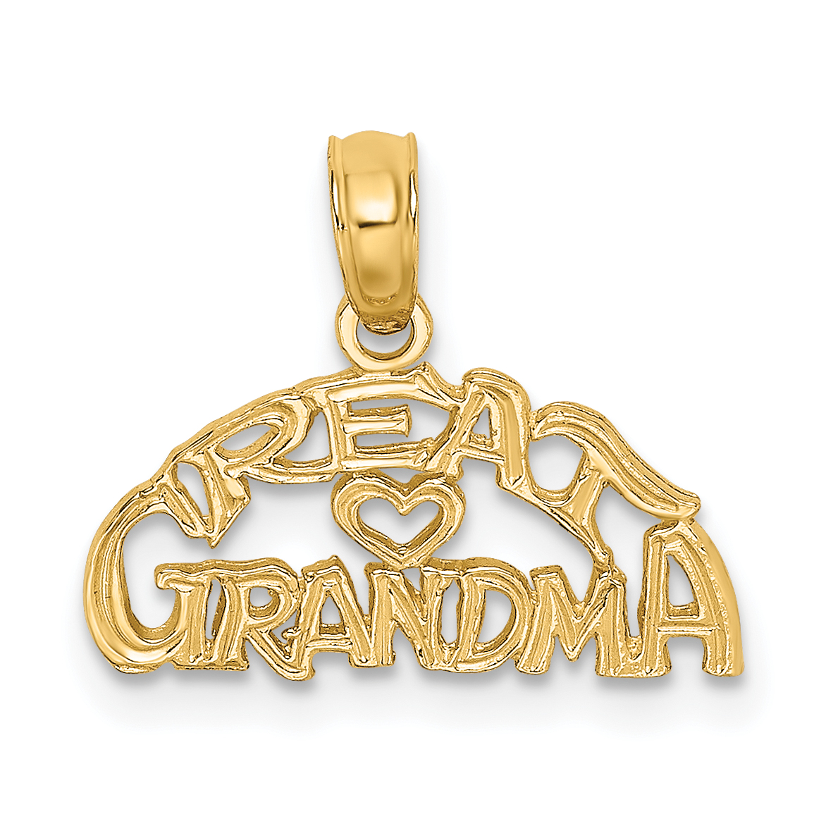 14K Block and Engraved GREAT GRANDMA Charm (K8905)