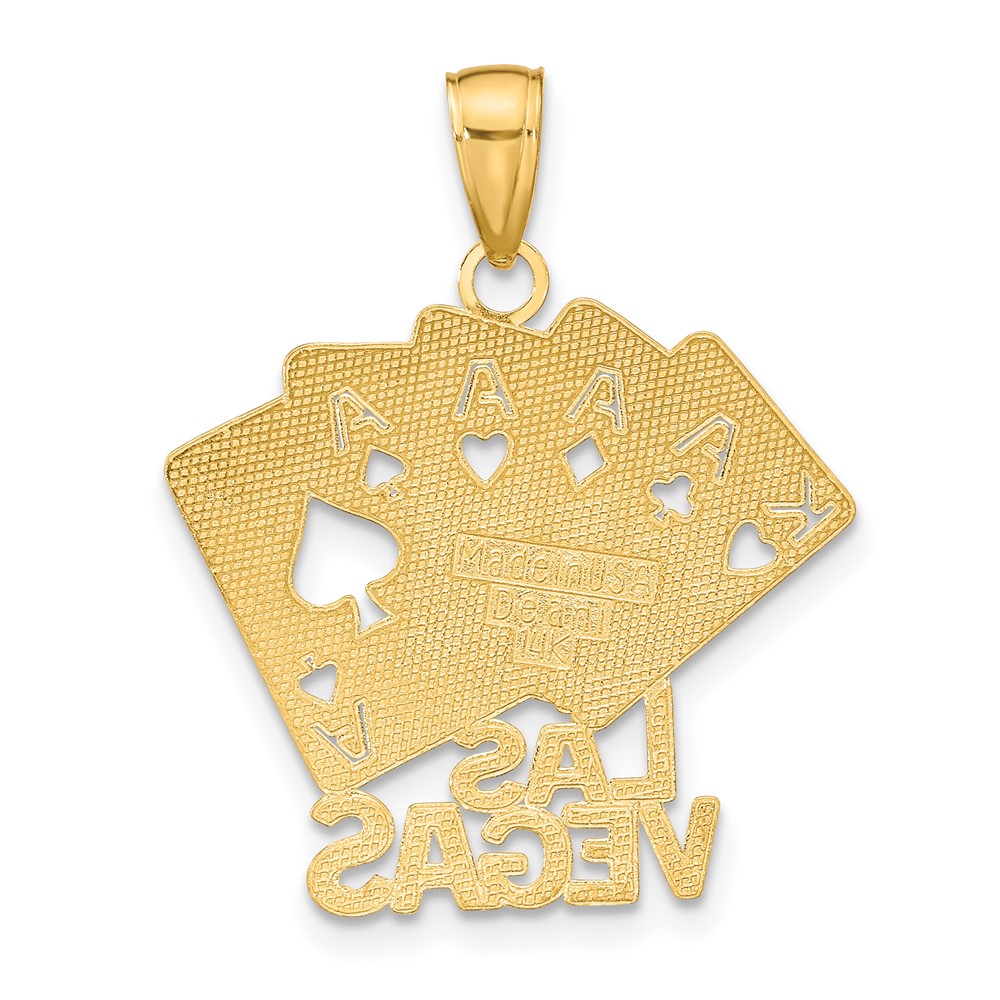 14K LAS VEGAS w/ Playing Cards Charm (K8912)