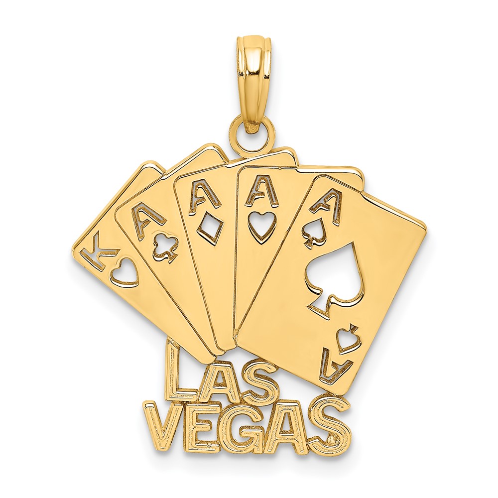 14K LAS VEGAS w/ Playing Cards Charm (K8912)