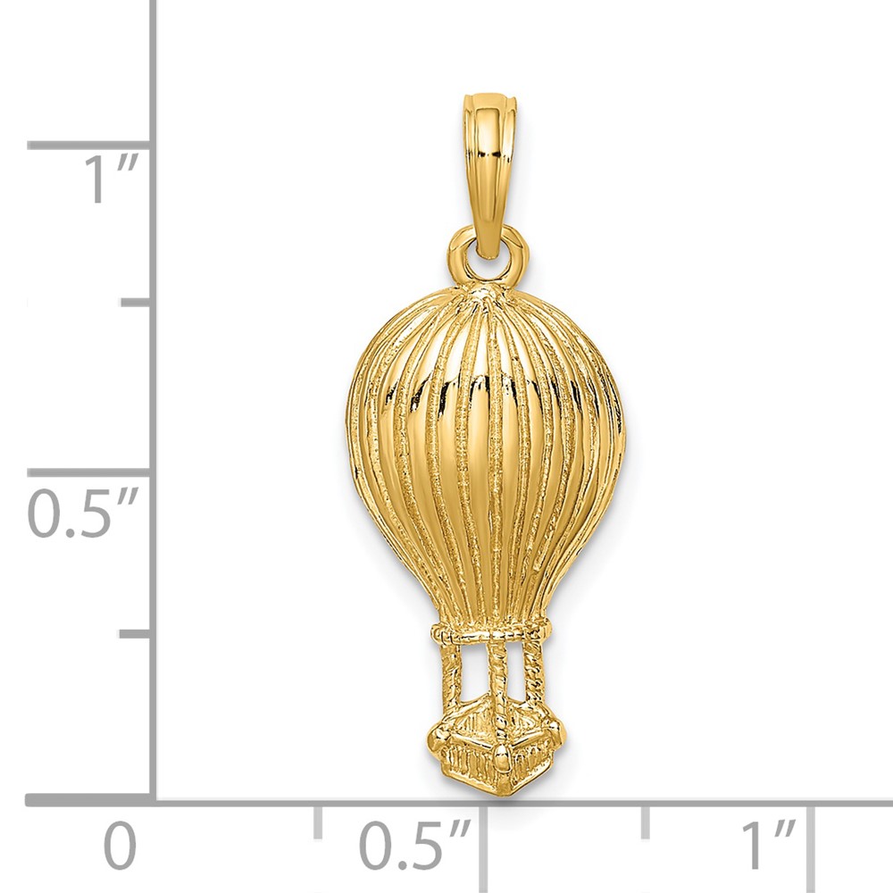14K Polished Hot Air Ballon Charm (K8914)