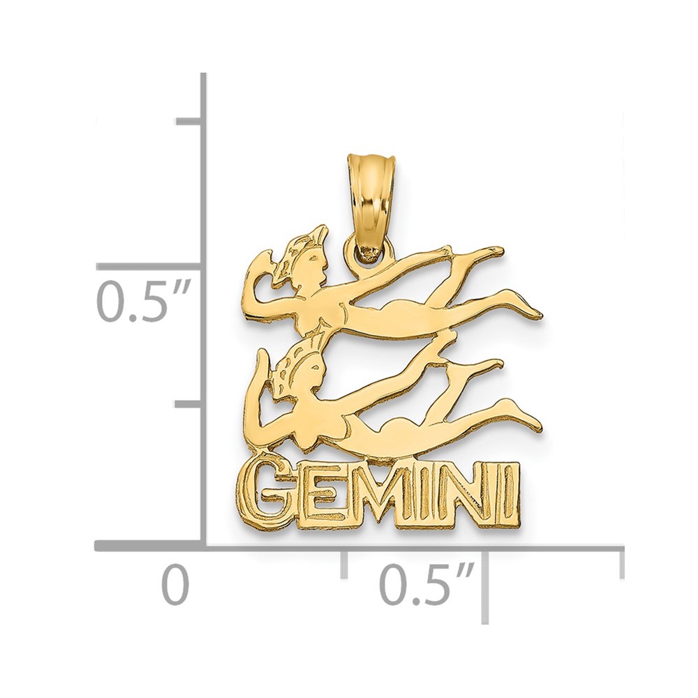 14K GEMINI Zodiac Charm (K8948)