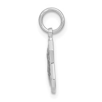 14K White Gold Police Badge Charm view 2