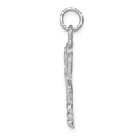 14K White Gold Nurse Symbol Charm view 2