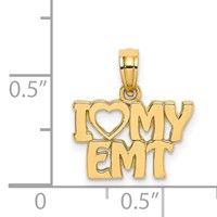 14K Yellow Gold I Heart MY Emt Charm view 3