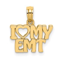 14K Yellow Gold I Heart MY Emt Charm view 1