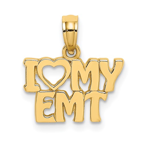 14K Yellow Gold I Heart MY Emt Charm